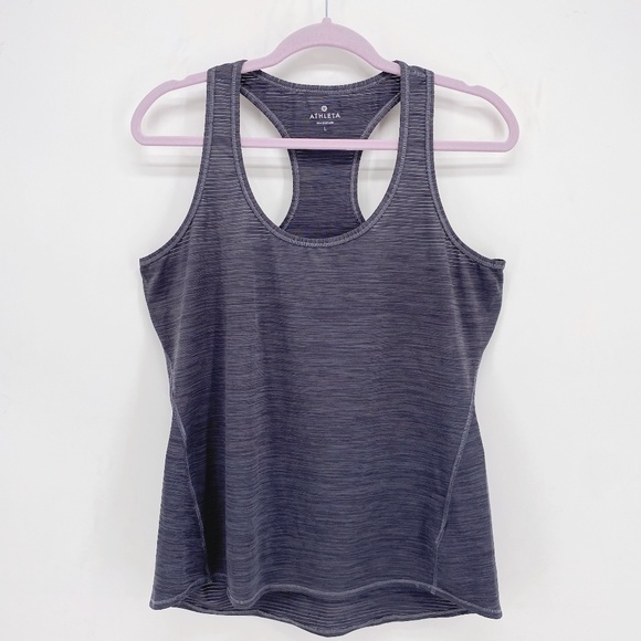 Athleta Tops - Athleta Shadow Stripe Racerback Workout Tank